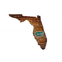 Florida Gators Sign Wood 24 Inch State Wall Art Design