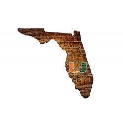 Miami Hurricanes Wood Sign - State Wall Art