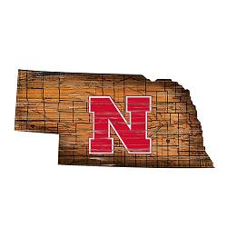 Nebraska Cornhuskers Sign Wood 24 Inch State Wall Art Design