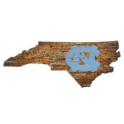 North Carolina Tar Heels Wood Sign - State Wall Art