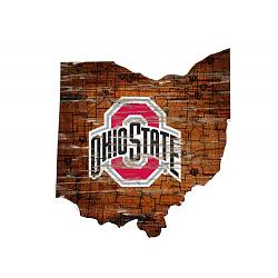 Ohio State Buckeyes Sign Wood 24 Inch State Wall Art Design