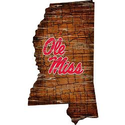 Mississippi Rebels Wood Sign - State Wall Art