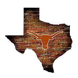 Texas Longhorns Sign Wood 24 Inch State Wall Art Design