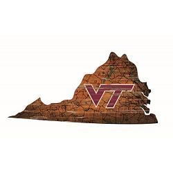 Virginia Tech Hokies Wood Sign - State Wall Art