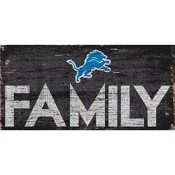 Detroit Lions Sign Wood 12x6 Family Design