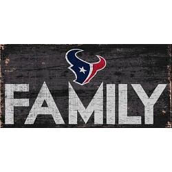 Houston Texans Sign Wood 12x6 Family Design