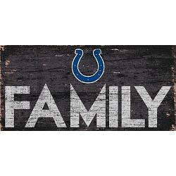 Indianapolis Colts Sign Wood 12x6 Family Design