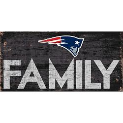 New England Patriots Sign Wood 12x6 Family Design