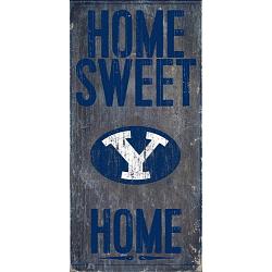 BYU Cougars Wood Sign - Home Sweet Home 6x12