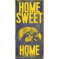 Iowa Hawkeyes Wood Sign - Home Sweet Home 6x12