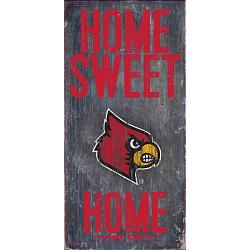 Louisville Cardinals Wood Sign - Home Sweet Home 6x12