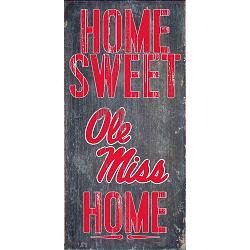 Mississippi Rebels Wood Sign - Home Sweet Home 6x12