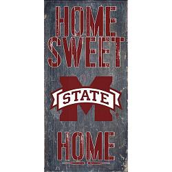 Mississippi State Bulldogs Wood Sign - Home Sweet Home 6x12