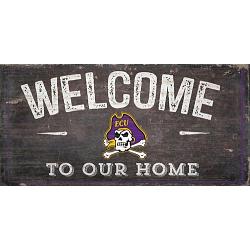 East Carolina Pirates Sign Wood 6x12 Welcome To Our Home Design