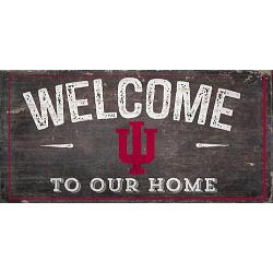 Indiana Hoosiers Sign Wood 6x12 Welcome To Our Home Design