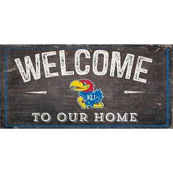 Kansas Jayhawks Sign Wood 6x12 Welcome To Our Home Design