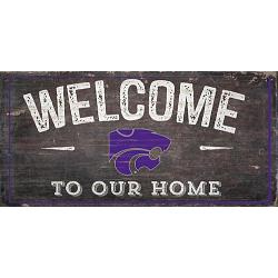 Kansas State Wildcats Sign Wood 6x12 Welcome To Our Home Design