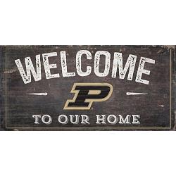 Purdue Boilermakers Sign Wood 6x12 Welcome To Our Home Design