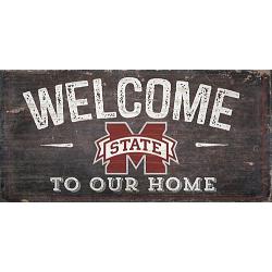 Mississippi State Bulldogs Sign Wood 6x12 Welcome To Our Home Design