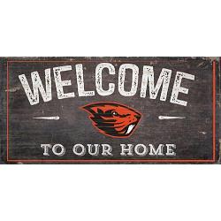 Oregon State Beavers Sign Wood 6x12 Welcome To Our Home Design