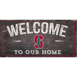 Stanford Cardinal Sign Wood 6x12 Welcome To Our Home Design