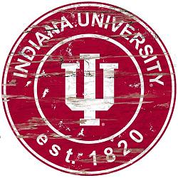 Indiana Hoosiers Wood Sign - 24" Round