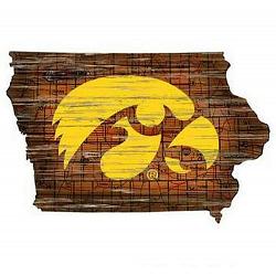 Iowa Hawkeyes Wood Sign - State Wall Art