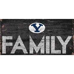 BYU Cougars Sign Wood 12x6 Family Design