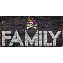 East Carolina Pirates Sign Wood 12x6 Family Design