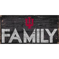 Indiana Hoosiers Sign Wood 12x6 Family Design