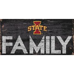 Iowa State Cyclones Sign Wood 12x6 Family Design