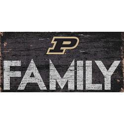 Purdue Boilermakers Sign Wood 12x6 Family Design