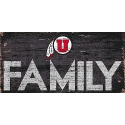 Utah Utes Sign Wood 12x6 Family Design