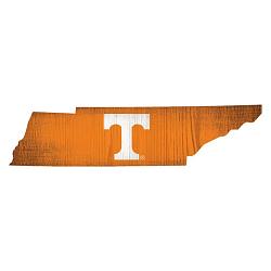 Tennessee Volunteers Sign Wood 12 Inch Team Color State Shape Design