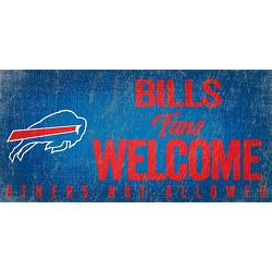 Buffalo Bills Wood Sign Fans Welcome 12x6