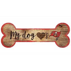 Tampa Bay Buccaneers Sign Wood 6x12 Dog Bone Shape