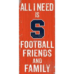 Syracuse Orange Sign Wood 6x12 Football Friends and Family Design Color