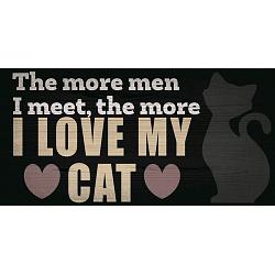 Pet Sign Wood I Love My Cat 10"x5"