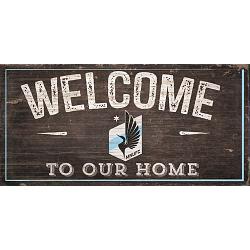 Minnesota United FC Sign Wood 6x12 Welcome To Our Home Design