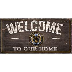 Philadelphia Union Sign Wood 6x12 Welcome To Our Home Design