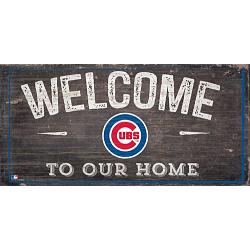 Chicago Cubs Sign Wood 6x12 Welcome To Our Home Design