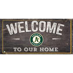 Oakland Athletics Sign Wood 6x12 Welcome To Our Home Design