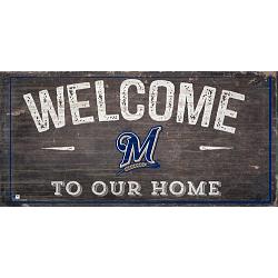 Milwaukee Brewers Sign Wood 6x12 Welcome To Our Home Design