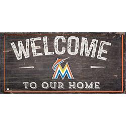 Miami Marlins Sign Wood 6x12 Welcome To Our Home Design