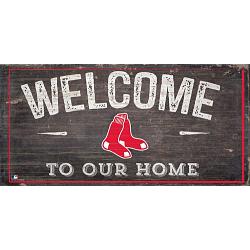 Boston Red Sox Sign Wood 6x12 Welcome To Our Home Design