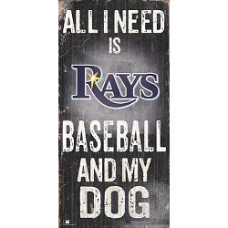 Tampa Bay Rays Sign Wood 6x12 Baseball and Dog Design