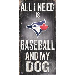 Toronto Blue Jays Sign Wood 6x12 Baseball and Dog Design