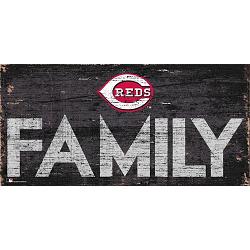 Cincinnati Reds Sign Wood 12x6 Family Design