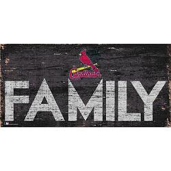 St. Louis Cardinals Sign Wood 12x6 Family Design