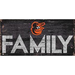 Baltimore Orioles Sign Wood 12x6 Family Design